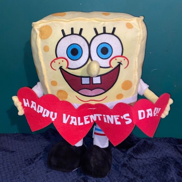 Nickelodeon SpongeBob Squarepants 18” Happy Valentines Day plush holiday door gr - Picture 7 of 7